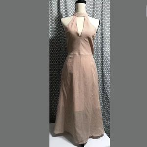 J.O.A. Los Angeles Pin Striped Halter Dress Large